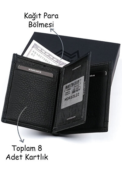 TESBİHCİBABA Mandarin Dubai Men's Leather Card Holder Wallet