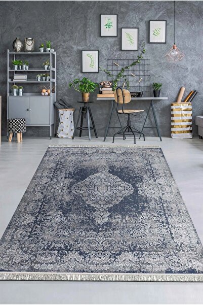 Royal Halı  Roma XR05B Klasik Desen Mavi Salon Halısı