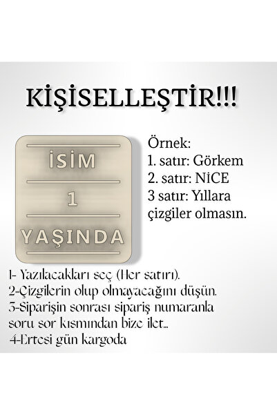 Volala Kişiselleştirilebilir Doğum Günü Kurabiye Seramik Mühürü