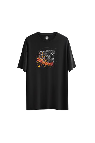 NoiCasuale Bear Digital Printed Regular Relax T-Shirt