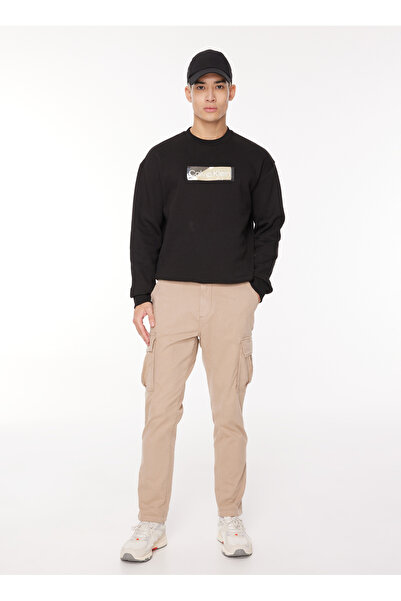 Calvin Klein Bisiklet Yaka Siyah Erkek Sweatshırt K10K111818BEH
