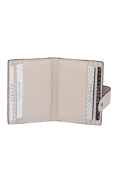 Tergan Μπεζ Δερμάτινη Ανδρική Καρτοθήκη 01617b19
