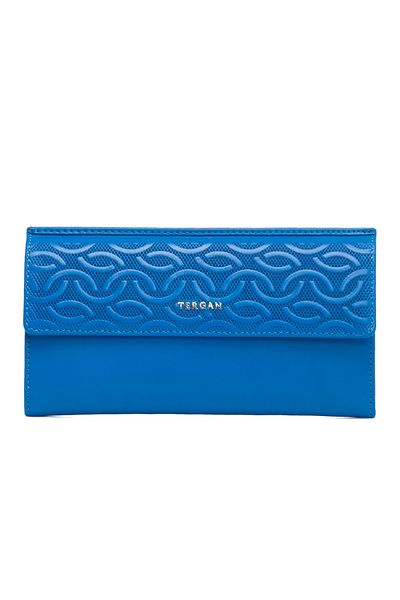 Tergan Blue Leather Women's Wallet 05793g0q