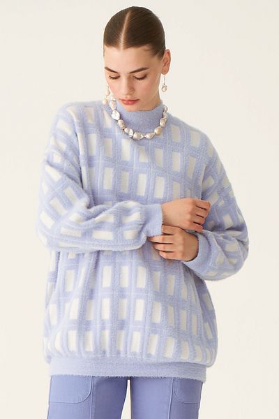 Perspective Illas Lilac Ecru Color Women's Knitwear Blouse