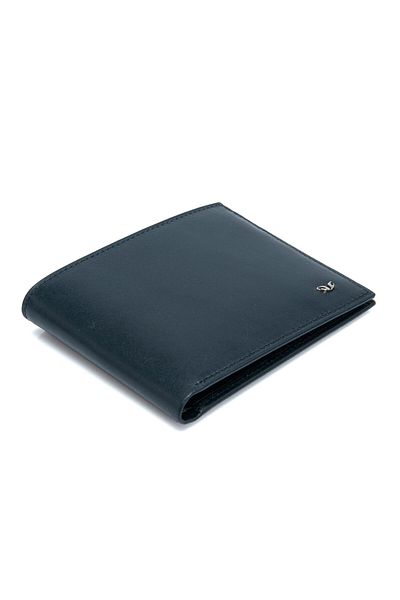 Tergan Navy Blue Leather Men's Wallet 01211h86