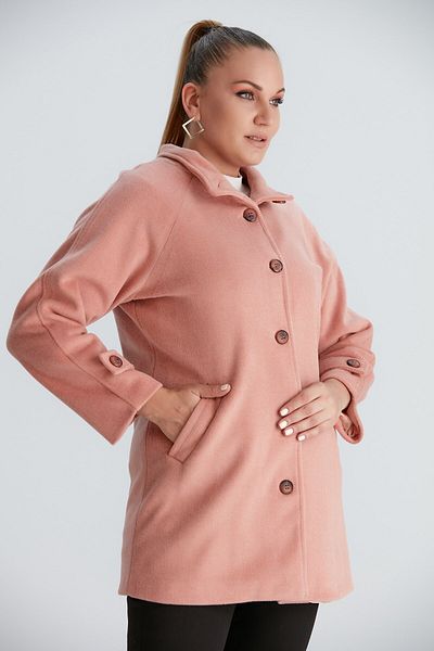 RMG Plus Size Powder Stash Coat with Sleeve Detail