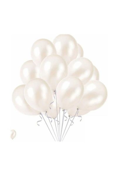 tüftürük White Metallic Balloon 10pcs