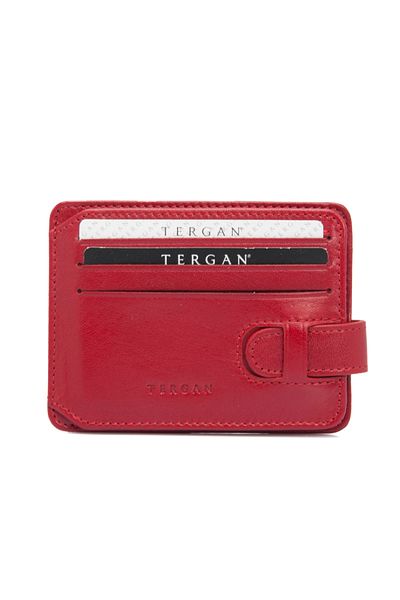Tergan Red Leather Men's Card Holder 01533c71