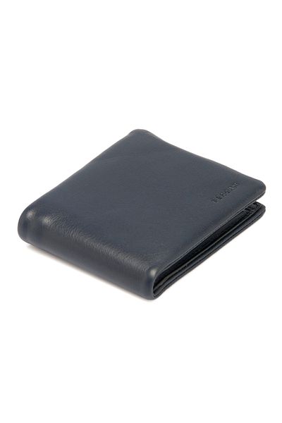 Tergan Navy Blue Leather Men's Wallet 01590m80