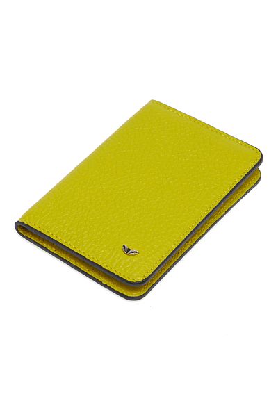 Tergan Yellow Leather Unisex Card Holder 01645t7a