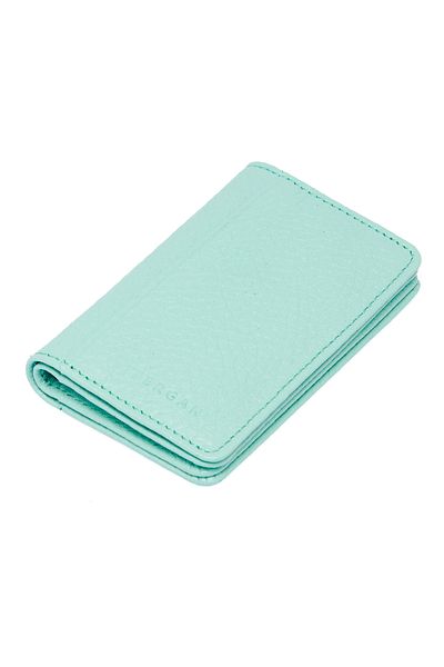 Tergan Green Leather Unisex Card Holder 01601t9d