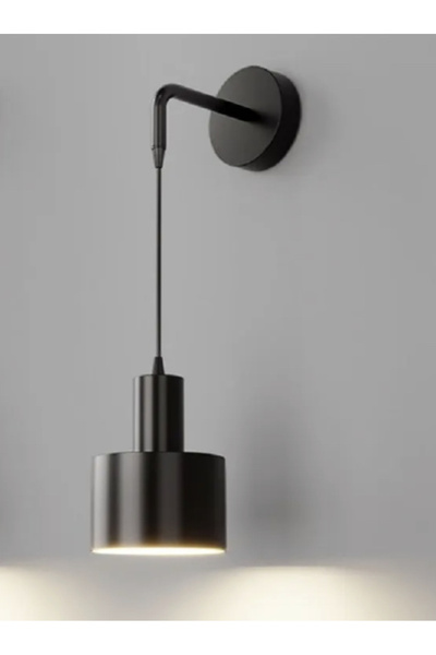 Rsylight Retro Metal Dekoratif Rustik Siyah Modern Duvar Aplik