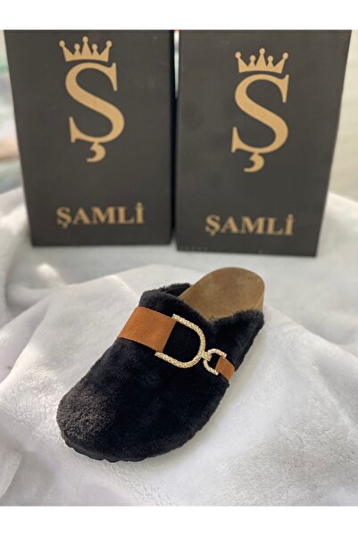 ŞAMLI STORE Papuci cu talpă din plută cu pene, cu detaliu curea din bandă