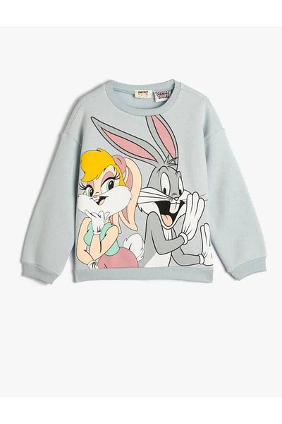 Koton 4wkg10667ak Girl's Sweat Blue