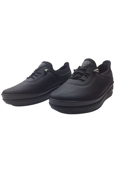 Ayzen Women's Black-Black Elastic Orthopedic Sole Daily Stylish Shoes