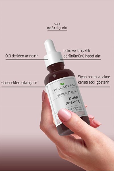 Herbaderm Cilt Tonu Eşitleyici, Sivilce Karşıtı Deep Peeling Super Serum
