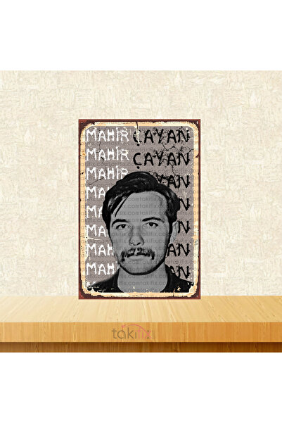 Mahir Çayan 20x30 Cm Retro Wooden Poster
