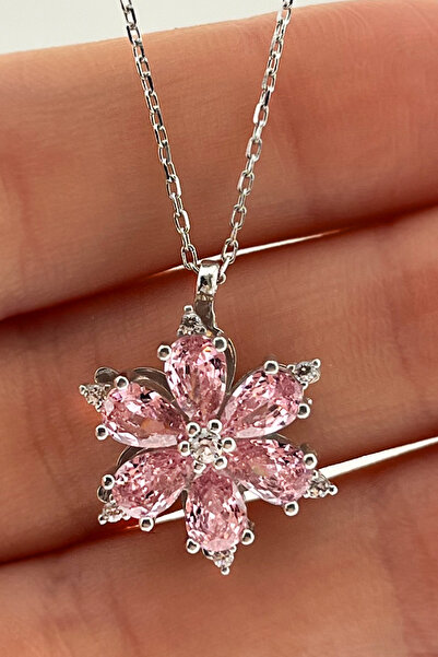 Duende Silver Lotus Kolye,Stres Kolye,Anksiyete Kolyesi,Dönen Mekanizmalı Çiçek Kolye 925 Ayar Gümüş Kolye