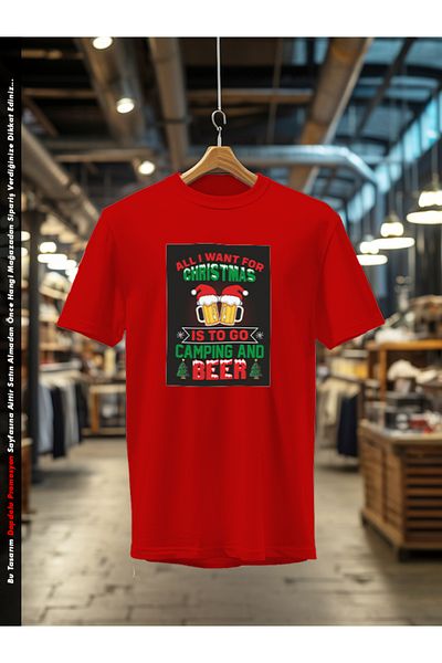 dopdolu promosyon New Year's Special Printed 100% Cotton Crew Neck Unisex T-shirt