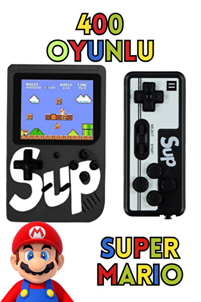 qasul Sup Taşınabilir 400 Oyunlu Mini Atari 2 Kişilik Oyun Konsolu Retro Klasik Oyun Makinesi