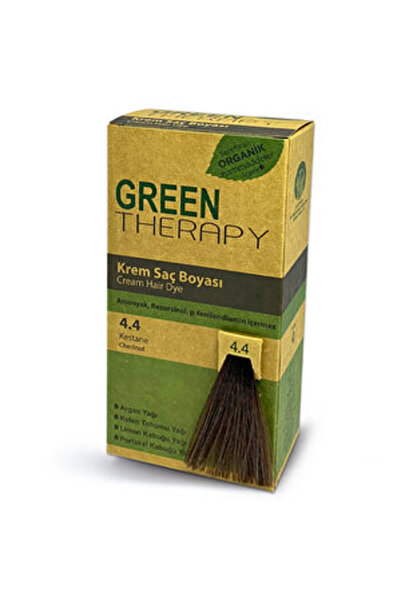 Green ( 2 ADET ) Green Therapy Krem Saç Boyası 4.4 Kestane