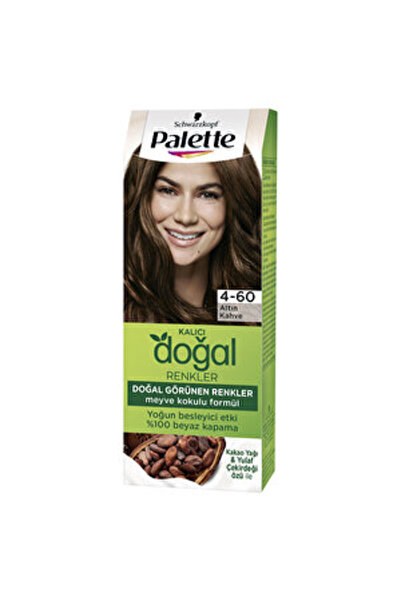 Palette ( 2 ADET ) Palette Kalıcı Doğal Renkler Saç Boyası 4-60 Altın Kahve