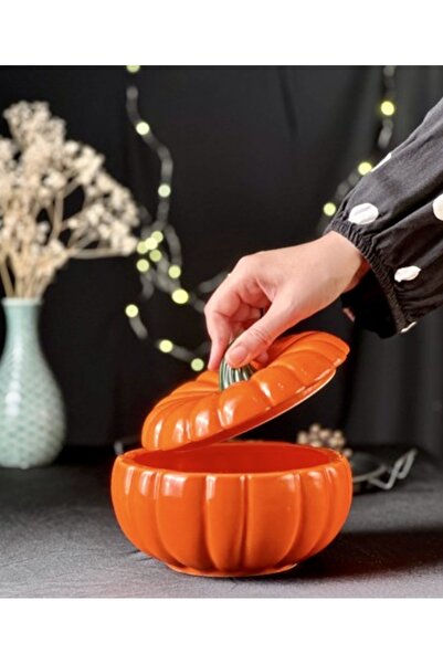 Kitchen Pembelia Luxury Decorative Jar - Large Size, Presentation and Sugar Bowl Honey Pumpkin