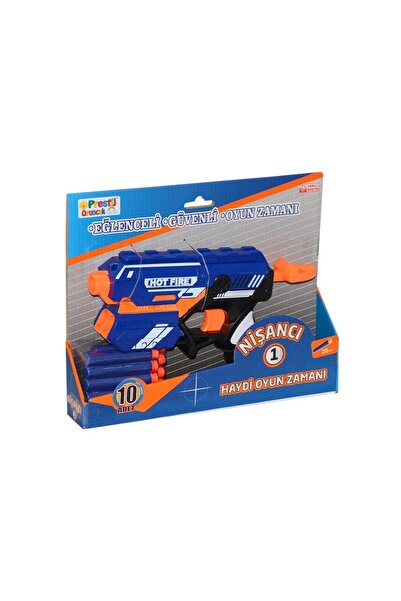 Numaca 1 Kartelada Nörf Silahı - Nerf Silahı - Sünger Mermi Atan Hot Fire Nişancı Oyuncak Tabanca