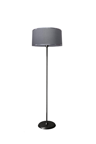 Lampada Rita Black Metal Lambader - Antrasit Krom Şeritli