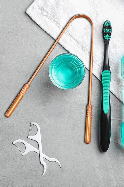 SARFEX Copper Hygienic Saglam Handle - Tongue Cleaning and Scraper Wire