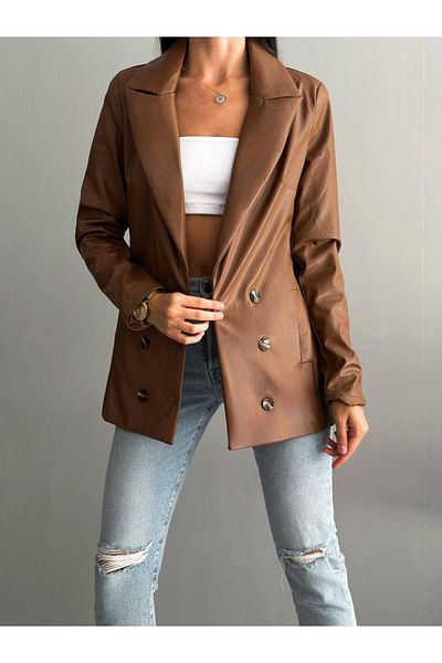 popibutik LEATHER BLAZER JACKET