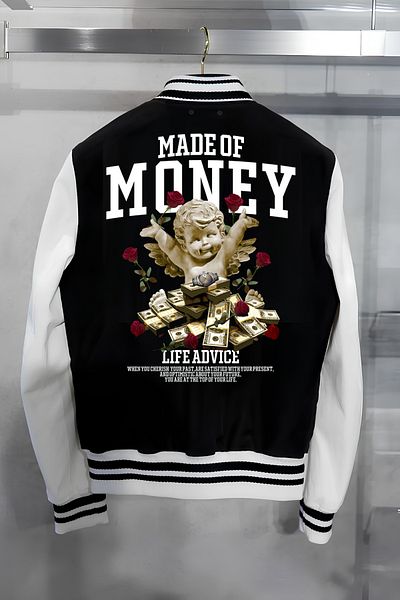 Edizen 2024 Oversize Premium College Jacket - Αναστρέψιμο εμπριμέ, βαμβακερό