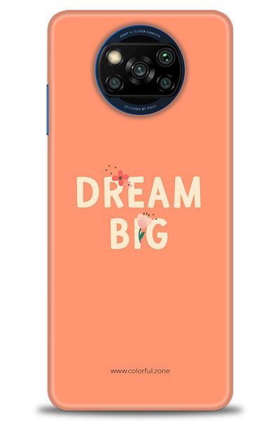 POCO حافظة X3 NFC مطبوعة بدقة عالية - هدية Dream Big + واقي شاشة