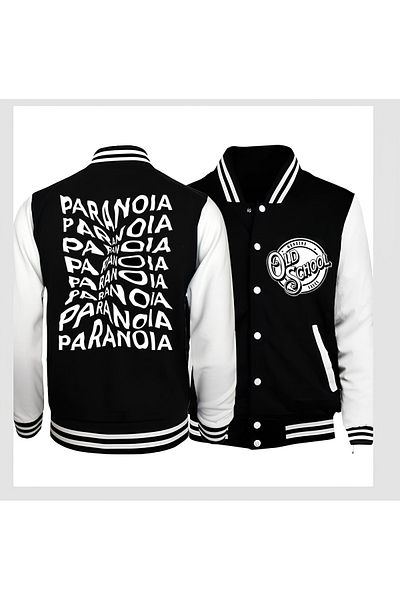 Edizen Paranonia Double Sided Printed 2024 Oversize Premium College Jacket 100% βαμβάκι