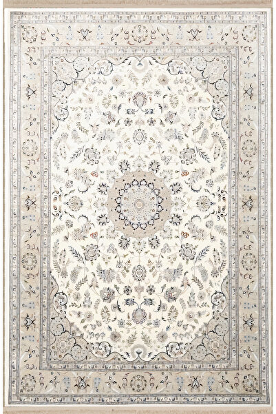 Rugs Modern Halı Bej Pudra Temalı Geleneksel Motif Etnik Desenli Kreatif Vint...