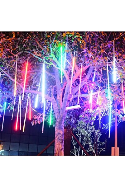 SARFEX STORE Meteor Kayan Led Tüpleri RGB Işık 8 Tüp Yılbaşı Ağaç Aydınlatma ...