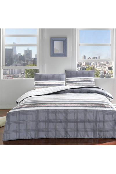 Taç Dark Blue Double Sidra Ranforce Duvet Cover Set