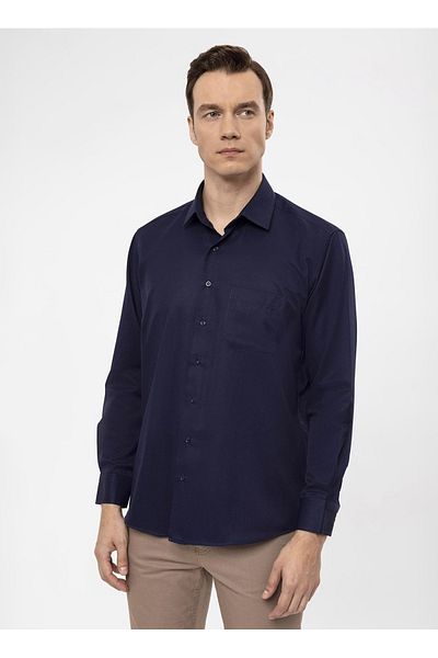 SÜVARİ Мъжка риза Süvari Regular Fit с класическа яка, черна, GM2025000300