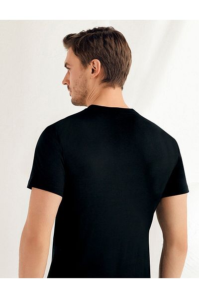 Şahinler Men's Black 6-Pack 100% Cotton Undershirt Me004