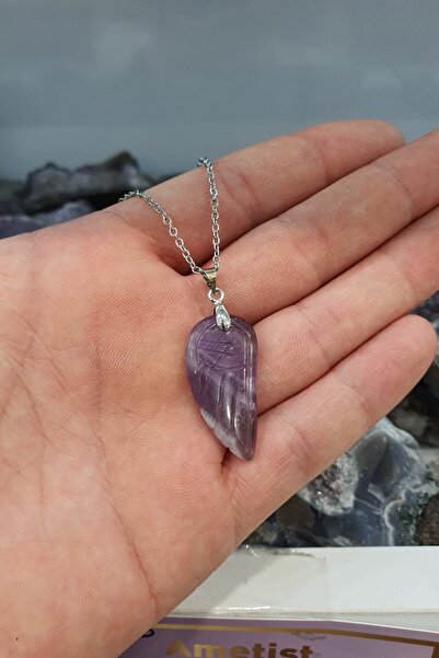 Nelleovana قلادة من حجر الجمشت الطبيعي (الطاقة الإيجابية، القوة، طاقة الحياة)...