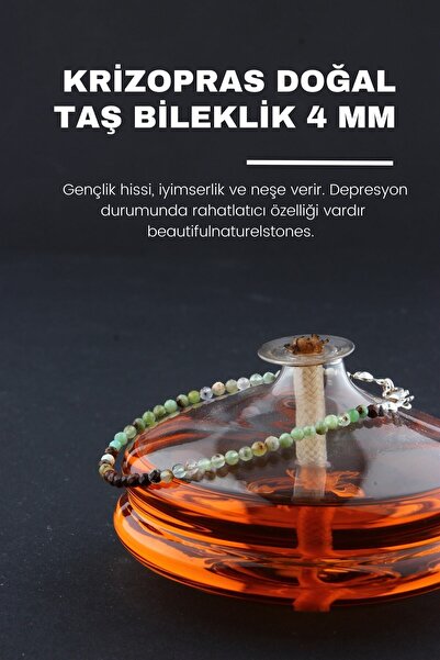 Nelleovana سوار كريزوكوبرا من الحجر الطبيعي 4 ملم (المتفائل والفرح)