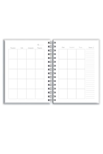 cabuk baskı Weekly Planner Agenda, A5 Unbound Agenda, Notebook, Planner Agenda, με δώρο αυτοκόλλητο