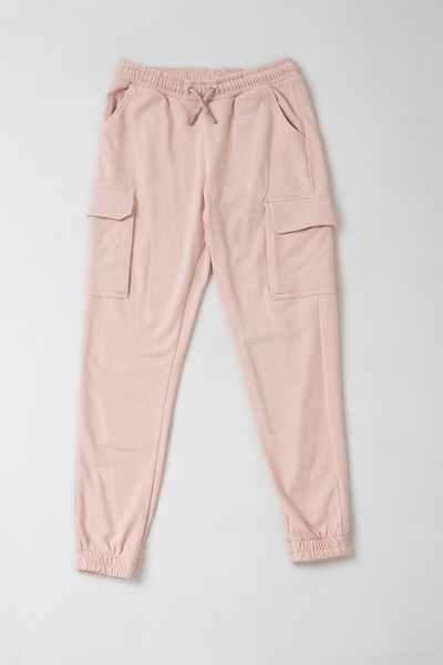 Tinymuyt Girl's Elastic Leg Cargo Pocket Jogger Sweatpants