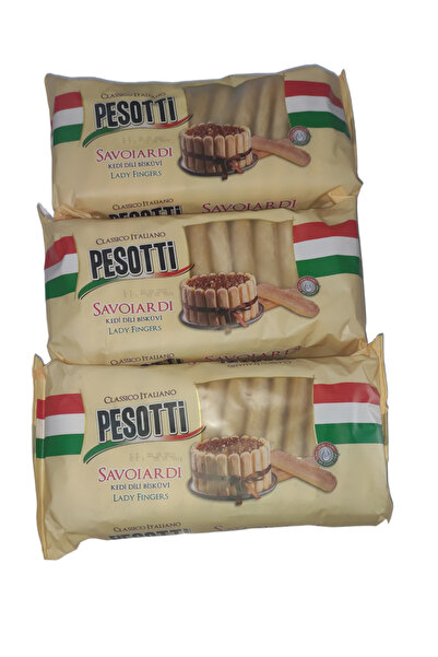 PESOTTİ 3 Adet Savoıardı Kedi Dili Bisküvi