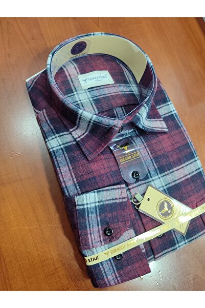 Grand Star DAYNOGLU 100% WOOL LONG SLEEVE POCKET CLASSIC WINTER MEN'S SHIRT