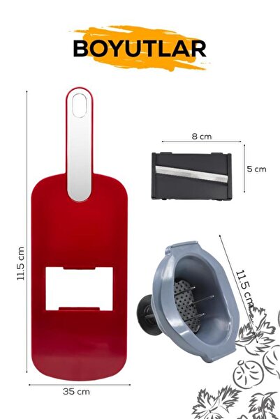 MUJGAN 5 Başlıklı Meyve Sebze Dilimleyici Şekilli Julyen Kesim