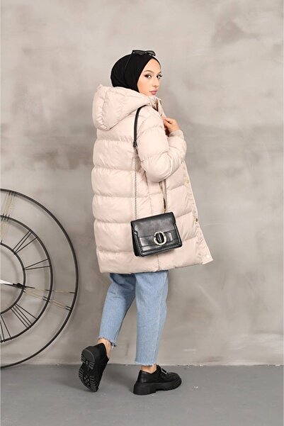 Pelosubutik KADIN ŞİŞME MONT KAPÜŞONLU