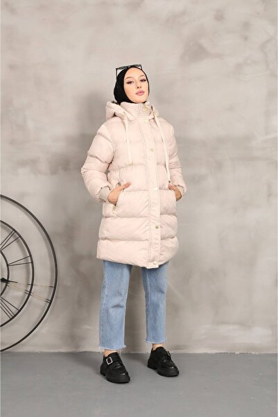 Pelosubutik KADIN ŞİŞME MONT KAPÜŞONLU