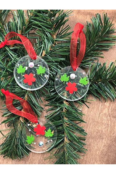 Denseden زينة شجرة صنوبر عيد الميلاد إيبوكسي 6 قطع