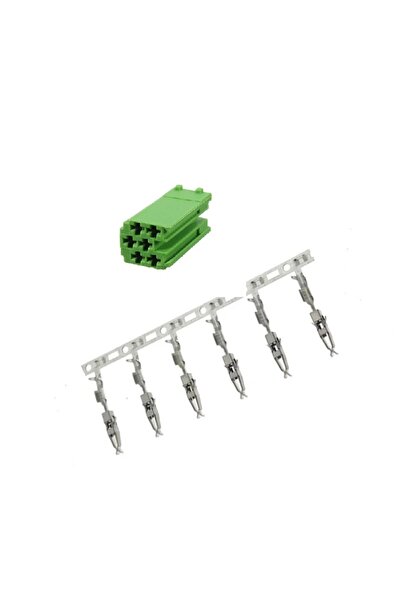 OEM Mini İso Soket Yeşil 6 Pin